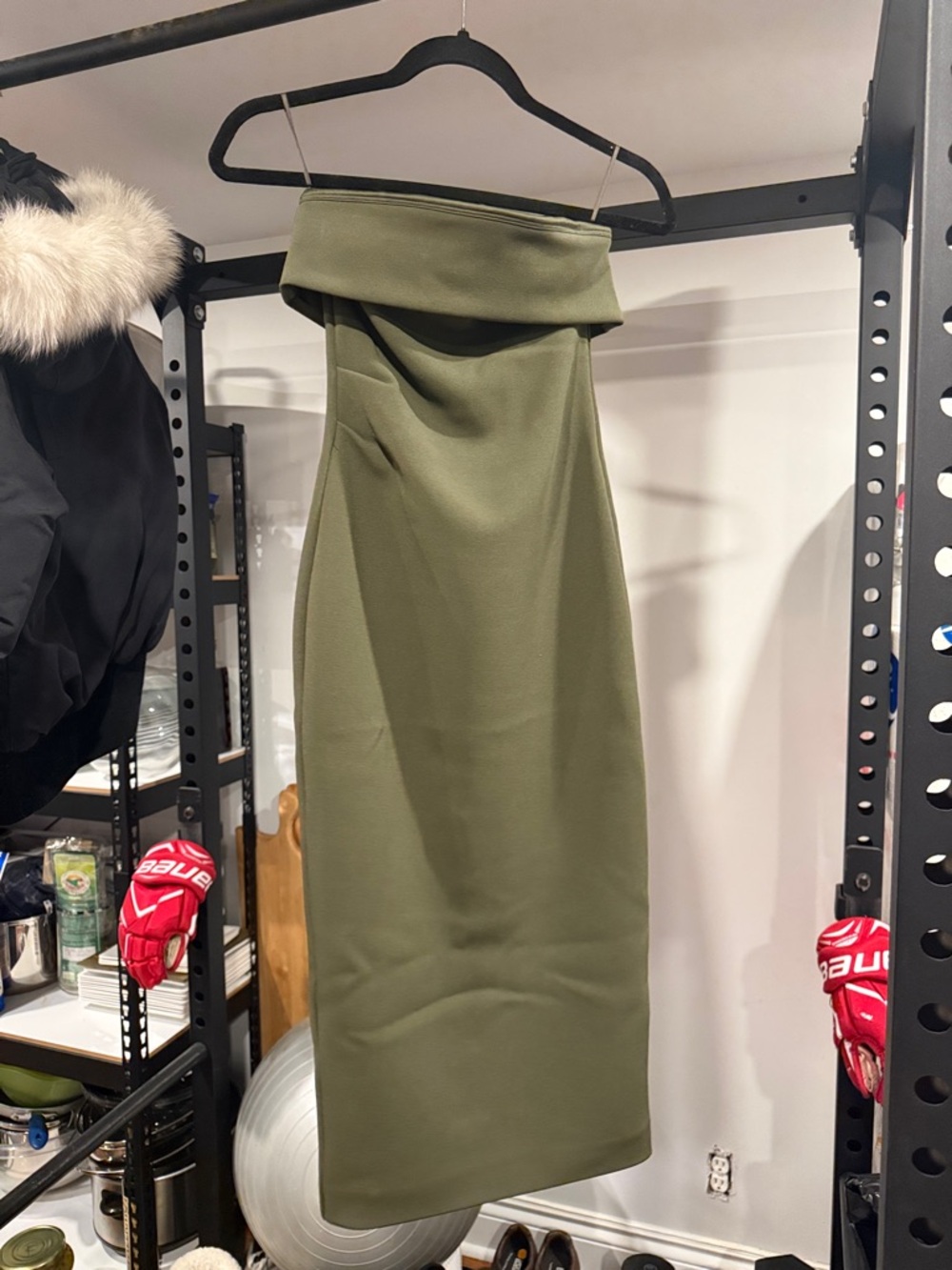 Olive Off-Shoulder dress